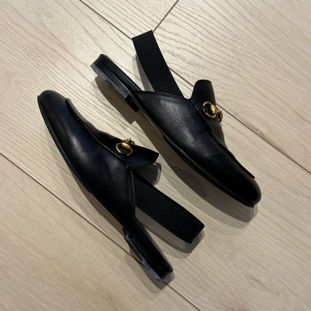 Gucci Princetown Leather Slingback Mules - Picture 7 of 12